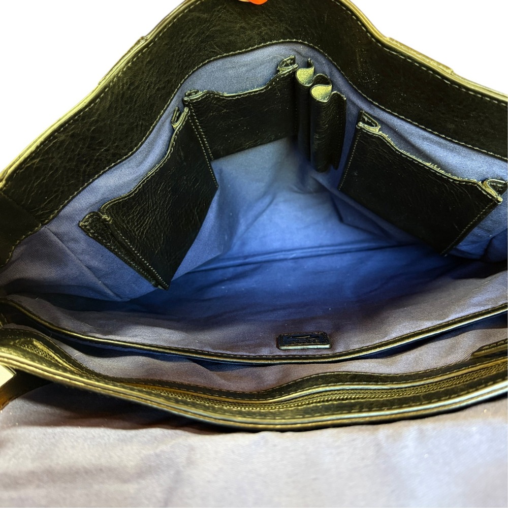 Dooney & Bourke Florentine Hunter Messenger Black Leather Briefcase - Picture 8 of 12